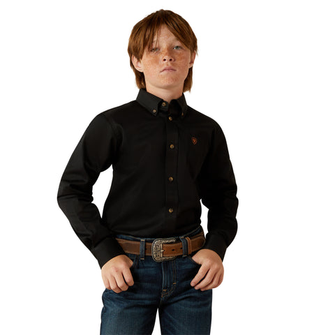 Ariat Boy's Solid Twill Classic Fit Shirt