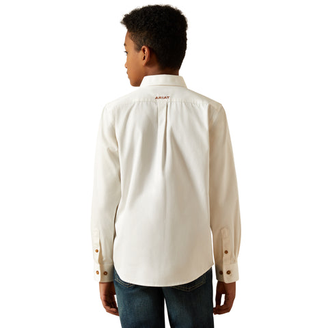 Ariat Boy's Solid Twill Classic Fit Shirt
