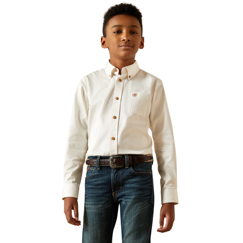Ariat Boy's Solid Twill Classic Fit Shirt