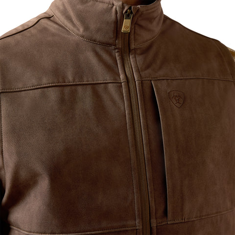 Ariat Men's Vernon Softshell Vest-Faux Leather