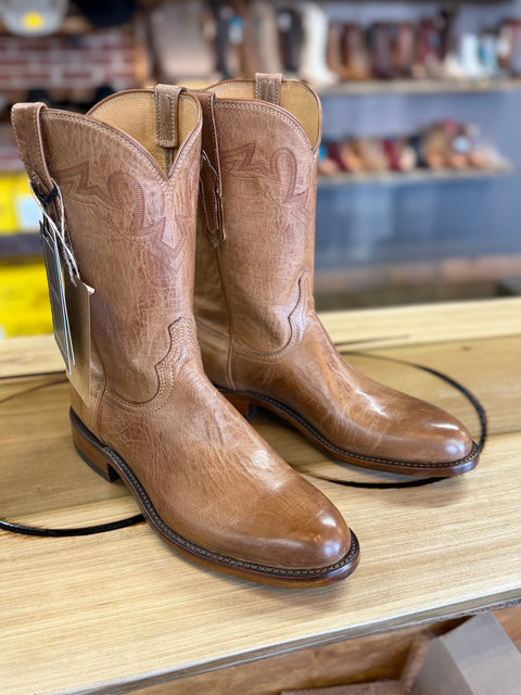 Lucchese Men's Sunset Roper Boot Tan Mad Dog Goat