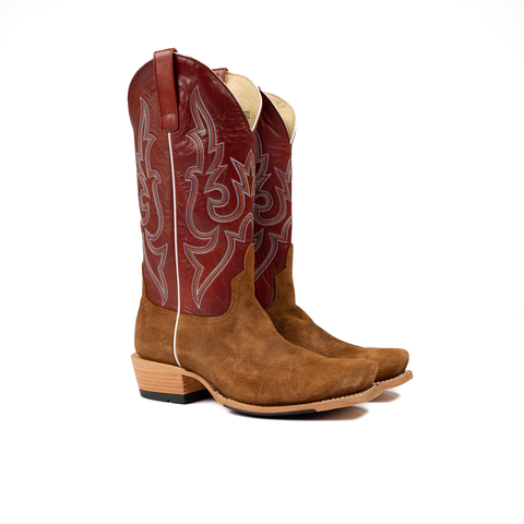 Men's Horse Power Top Hand Waxy Commander with 13" Weathered Red Goat Top