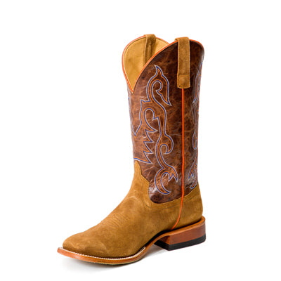 Horse Power Men's 13" Camel Roughout Square Toe Cowboy Boots