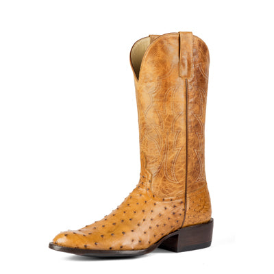 Horse Power Top Hand Men's 13" Antique Saddle Full Quill Cowboy Boots