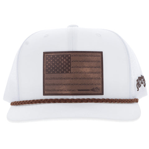 HOOEY "Liberty Roper" White w/Leather Patch