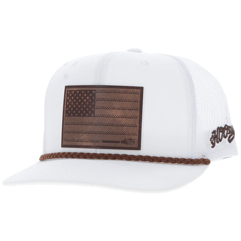 HOOEY "Liberty Roper" White w/Leather Patch