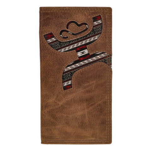 Hooey Original Rodeo Hooey Wallet Brown w/ Nomad Print