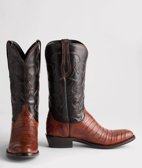 Lucchese Men's Charles Sienna Ultra Belly Caiman