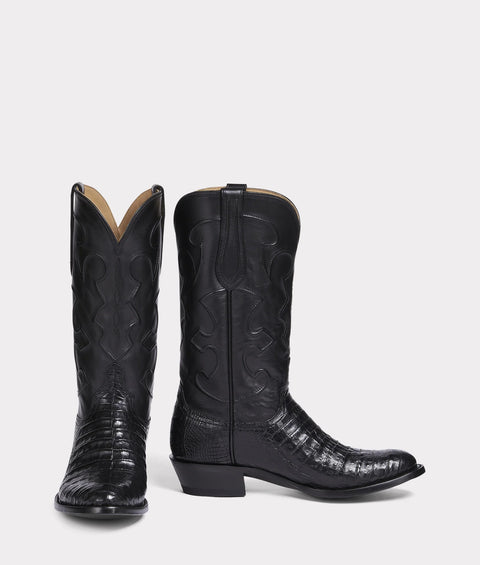 Lucchese Men's Charles Black Ultra Belly Caiman
