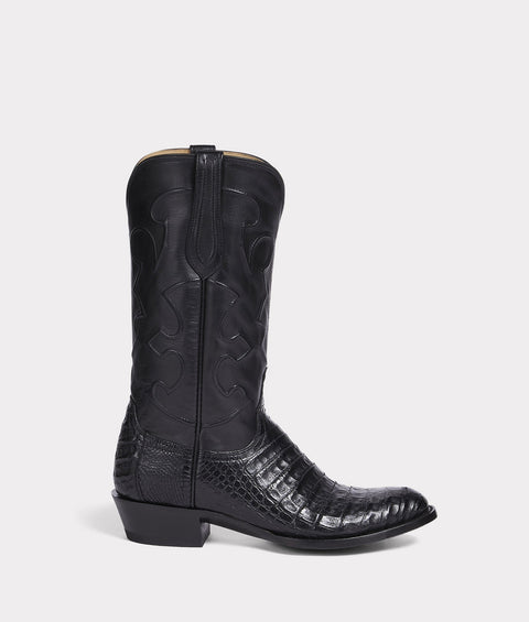 Lucchese Men's Charles Black Ultra Belly Caiman