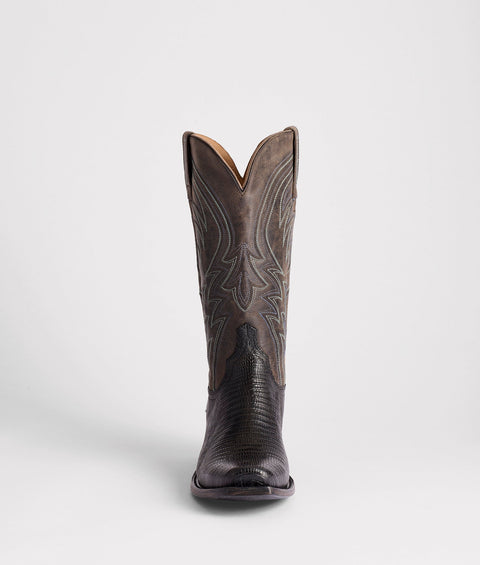 Lucchese Men's Black Lizard 7 Toe Cowboy Boot
