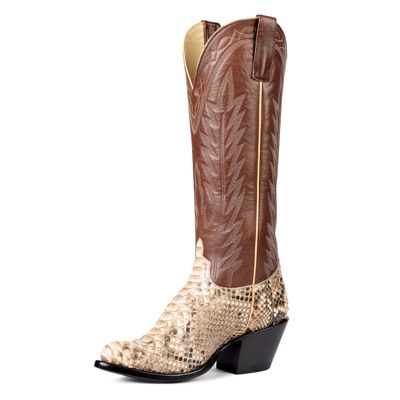 Macie Bean 15"  Almond Toe Python Cowgirl Boot