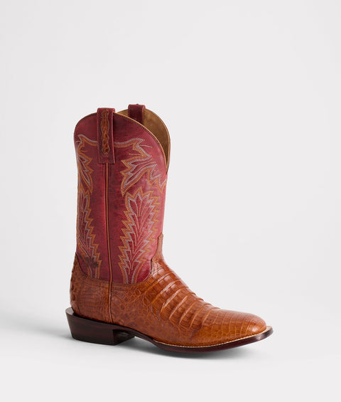 Lucchese Men's Wyatt Sienna Ultra Belly Caiman