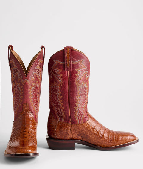 Lucchese Men's Wyatt Sienna Ultra Belly Caiman
