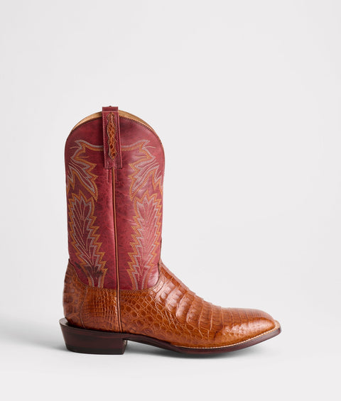 Lucchese Men's Wyatt Sienna Ultra Belly Caiman