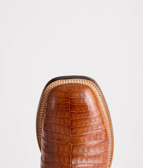 Lucchese Men's Wyatt Sienna Ultra Belly Caiman