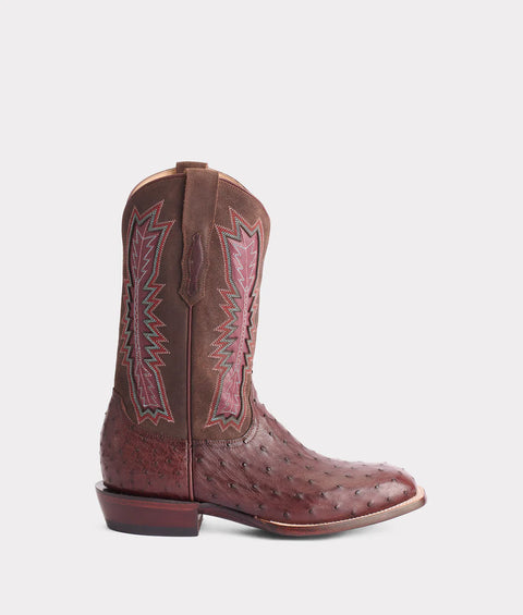 Lucchese Men's Roscoe Coffee Ostrich Horseman