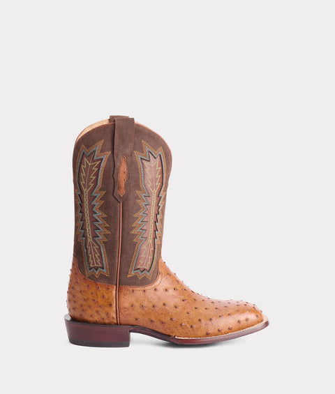 Lucchese Men's Roscoe Kango Tobac Ostrich Horseman