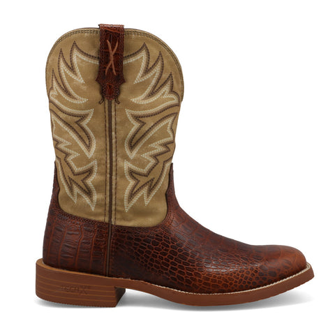 Twisted X Men's 11" Tech X Caiman Print Square Toe Cowboy Boot