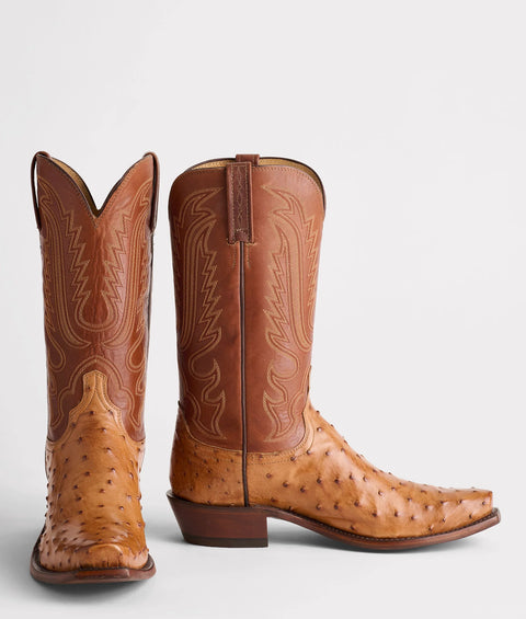 Lucchese Men's Luke Barnwood Ostrich