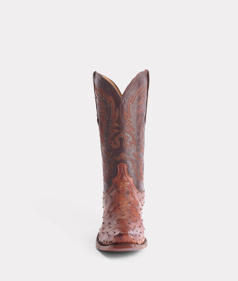 Lucchese Men's Elgin Chocolate 13" Full Quill Ostrich