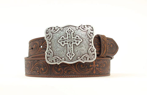 Nocona Women's Belt 1 1/2"EmbCrssStrpBklBR