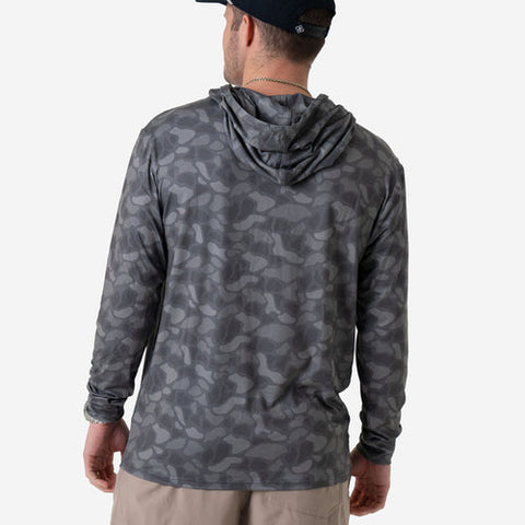 BURLEBO Men's Performance Hoodie - Stone Camo