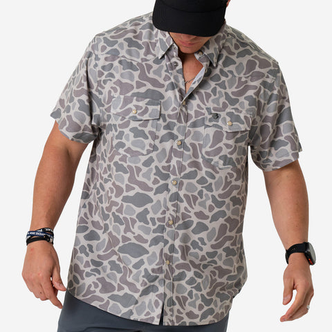Burlebo Performance Western Shirt -  Classic Deer Camo