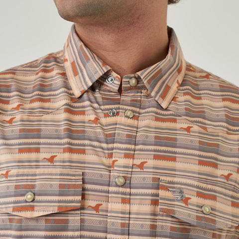 Burlebo Men's Performance Western Shirt - Duck Hunter Plaid