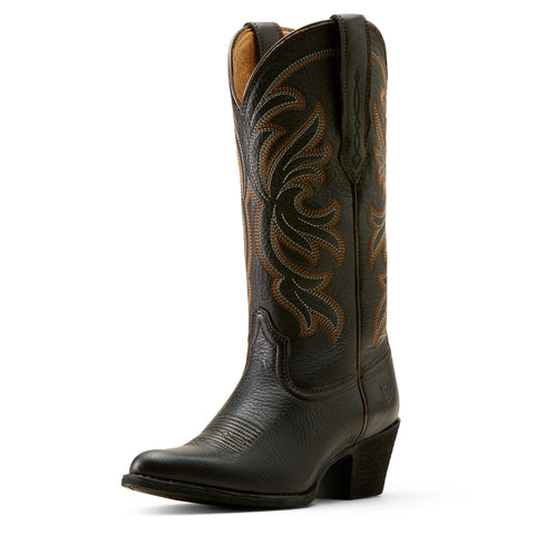 Ariat Women's Heritage J Toe Stretchfit Western Boot Black