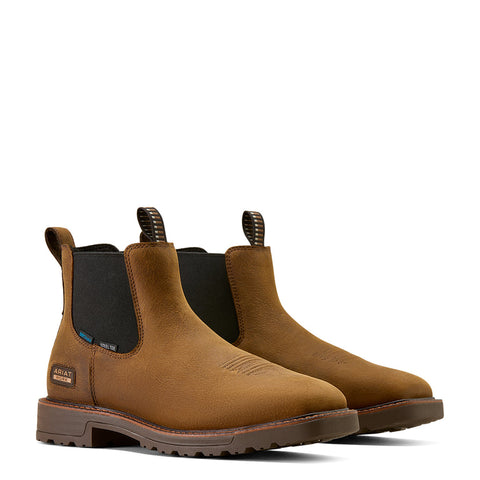 Ariat Men's Activator Steel Toe Chelsea Waterproof Wide Square Toe Men's Work Boots