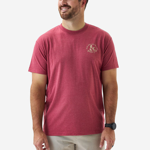 Burlebo Men's Short Sleeve Tee - Classic Duck - Heather Red