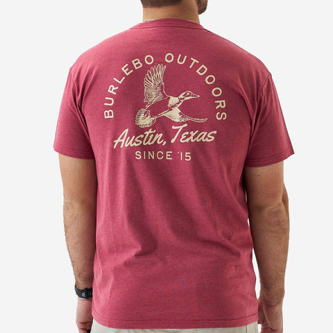 Burlebo Men's Short Sleeve Tee - Classic Duck - Heather Red