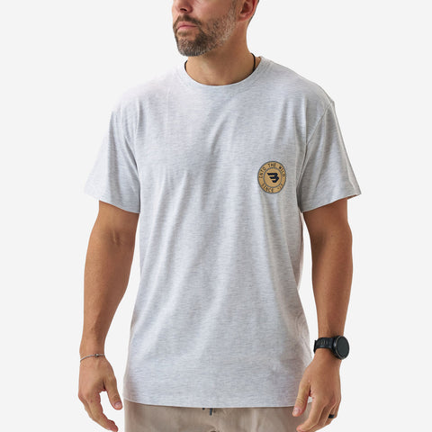 Burlebo Men's Short Sleeve Tee - Into The Wild - Ash Grey