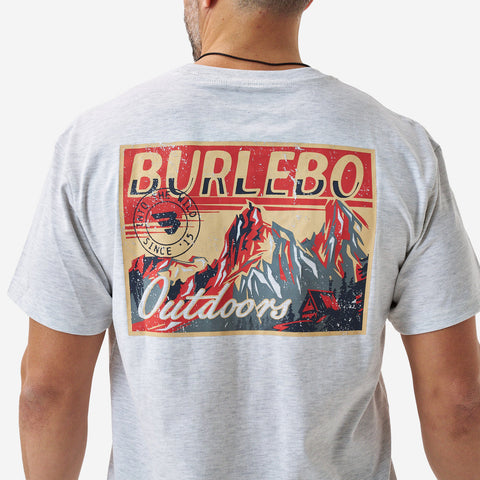 Burlebo Men's Short Sleeve Tee - Into The Wild - Ash Grey