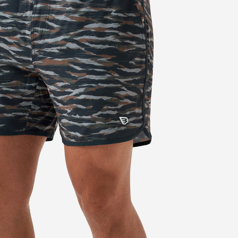 Burlebo Men's Swim Trunk - Tiger Stripe Camo - Wetland