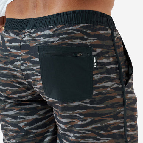 Burlebo Men's Swim Trunk - Tiger Stripe Camo - Wetland