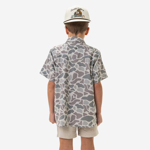 Burlebo Youth Performance Western Shirt - Classic Deer Camo