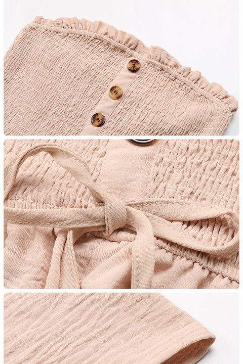 STRAPLESS ROMPER SHORTS JUMPSUIT