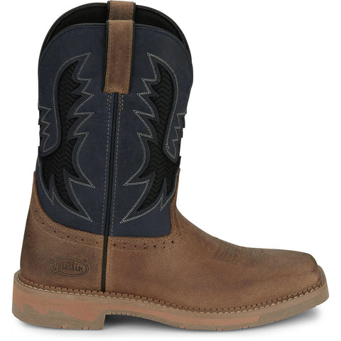 Justin Men's Bolt 11" Vented Square Toe Soft Toe Work Boot