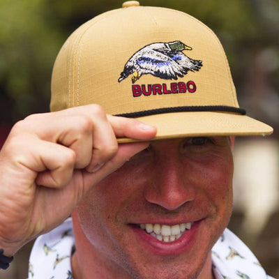BURLEBO Cap - Flying Mallard - Coyote Tan
