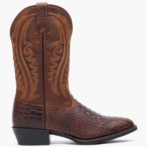 Durango Men's Shyloh Western Crocodile Print Round Toe