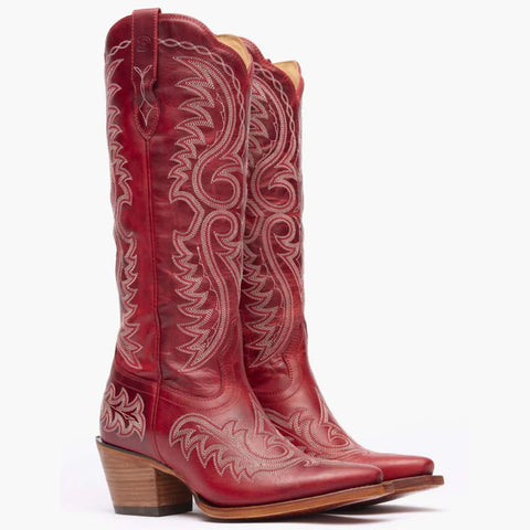 Durango Women's Crush Tall Crimson Red Snip Toe Cowgirl Boot