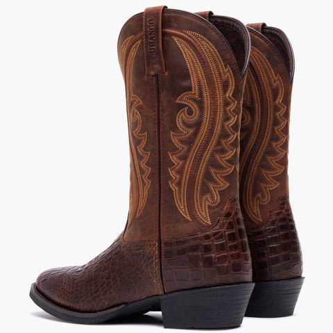 Durango Men's Shyloh Western Crocodile Print Round Toe