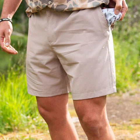 Burlebo Men's Everyday Short - Cobblestone Khaki - Duck Hunt Pocket