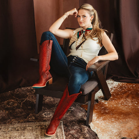 Lane Jentry Knee High Boot - Smoldering Ruby