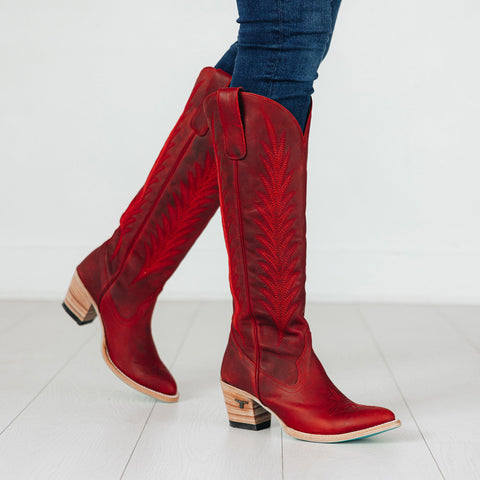 Lane Jentry Knee High Boot - Smoldering Ruby