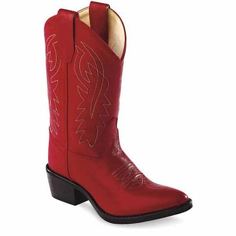 Old West Kids Red Cowgirl Boot