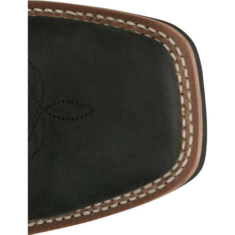 Justin Men's Show Stopper 11" Black Square Toe Cowboy Boot