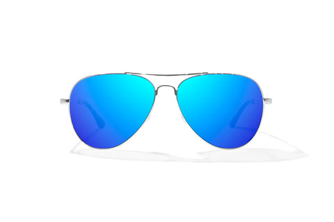 Bajio Soldado Medium Fit Blue Mirror Lens Sunglasses